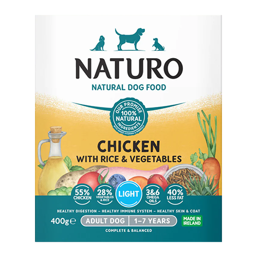 Naturo Adult Dog Light Chicken & Rice With Vegetables 400g