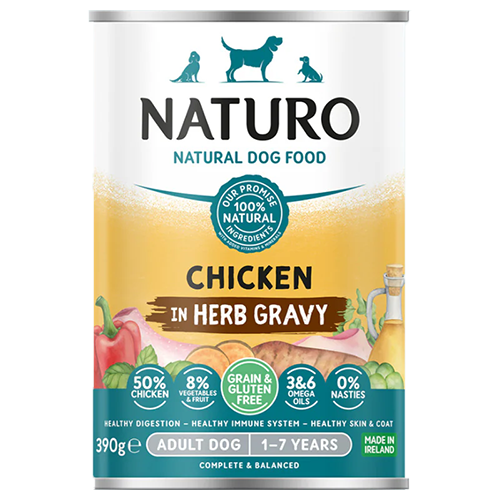 Naturo Grain & Gluten Free Chicken in Gravy Tin 390g
