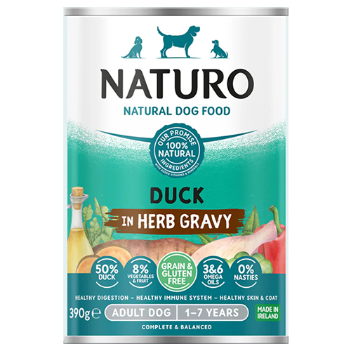 Naturo Grain and Gluten Free Duck in Gravy Tin 390g
