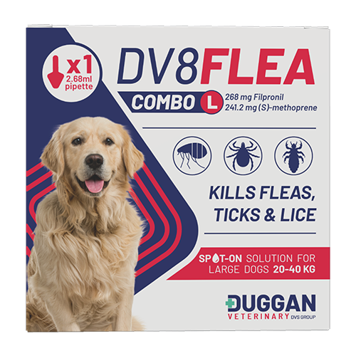 Duggan DV8 Large Dog Flea, Tick & Lice Combo Spot-On 1 x 2.68ml (Each)