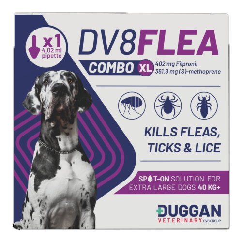 Duggan DV8 XL Dog Flea, Tick & Lice Combo Spot-On 1 x 4.02ml (Each)