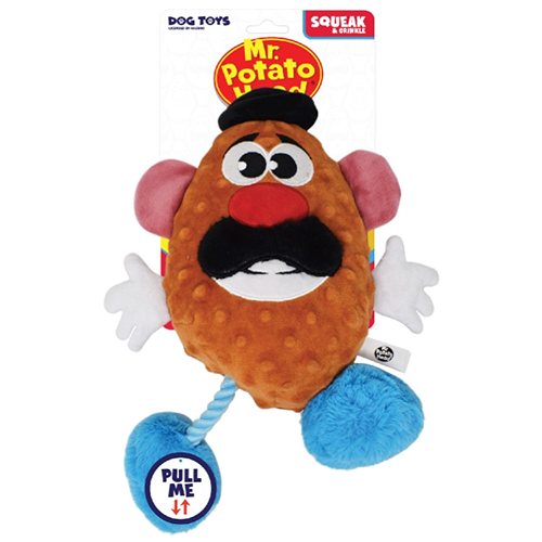 Hasbro "Mr Potato Head" Squeak & Crinkle Dog Tug Toy 11"