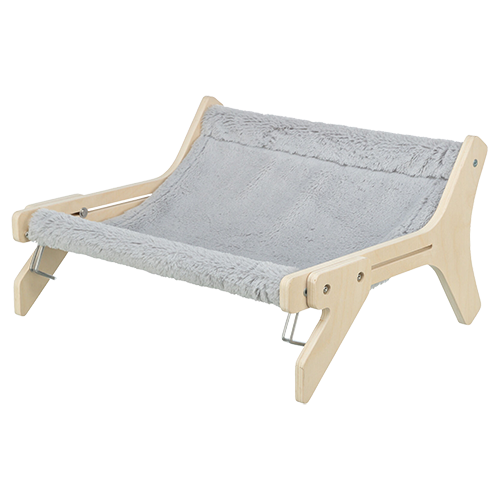 Trixie Cat Hammock - Wood/Grey - 47 x 24 x 38cm