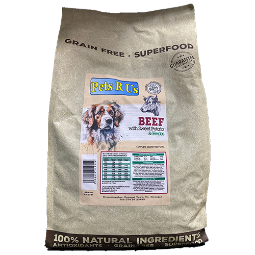 Pets R Us Beef, Sweet Potato & Herb Dry Food 3kg