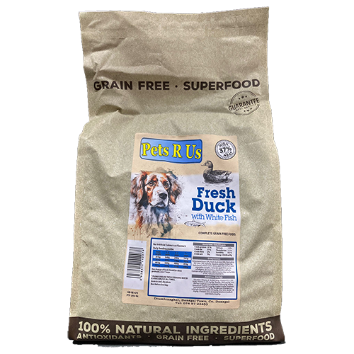 Pets R Us Duck & Whitefish Dog Food 3kg