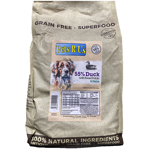 Pets R Us Duck, Sweet Potato & Herb Dry Food 3kg