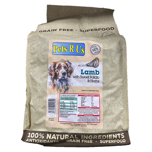 Pets R Us Lamb, Sweet Potato & Herbs Dog Food 3kg