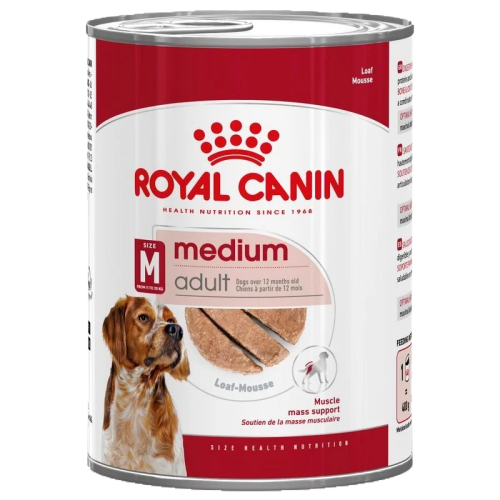 Royal Canin Medium Adult Loaf Tin 410g (Each)