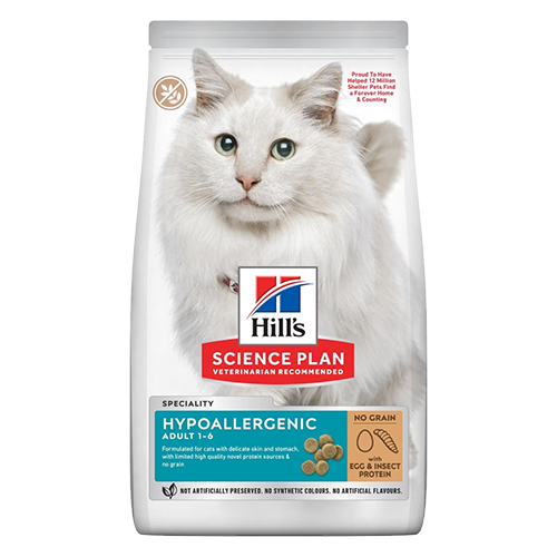 Hill's Science Plan Hypoallergenic Cat Food with Egg & Insect Protein 1.5kg