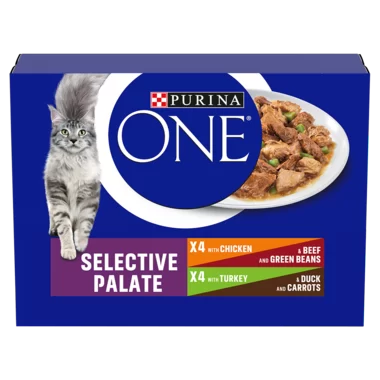 Purina One Selective Palate Chicken & Turkey 8 X 85g 1