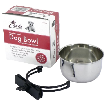 cheeko clamp dog bowl for crates