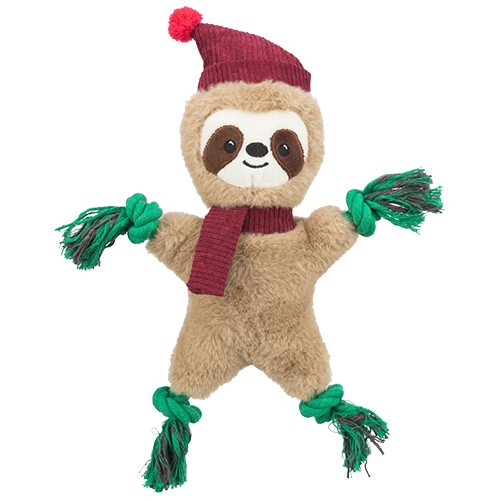 trixie plush rope sloth 30cm